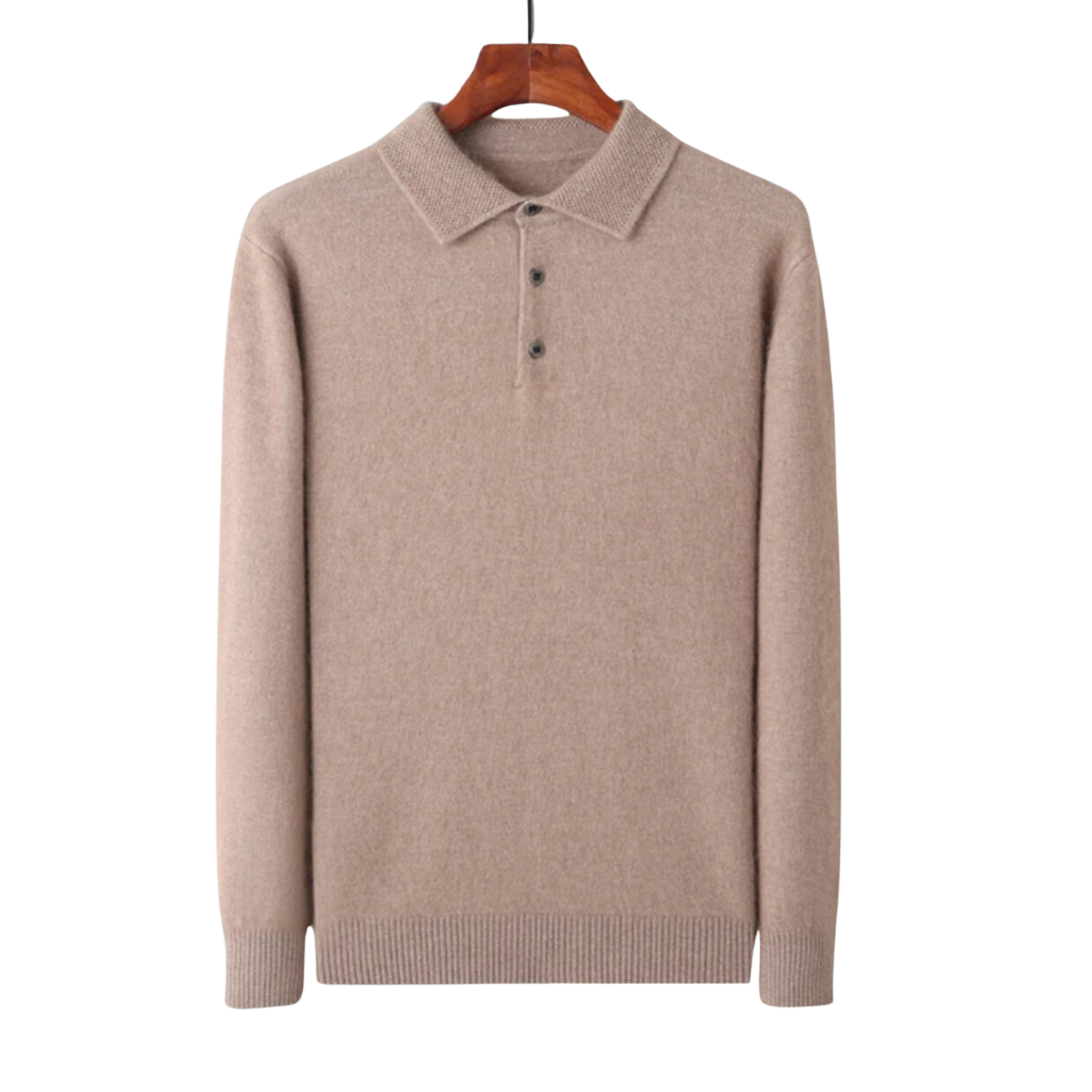 Evoque™ | Mink Cashmere Polo Sweater