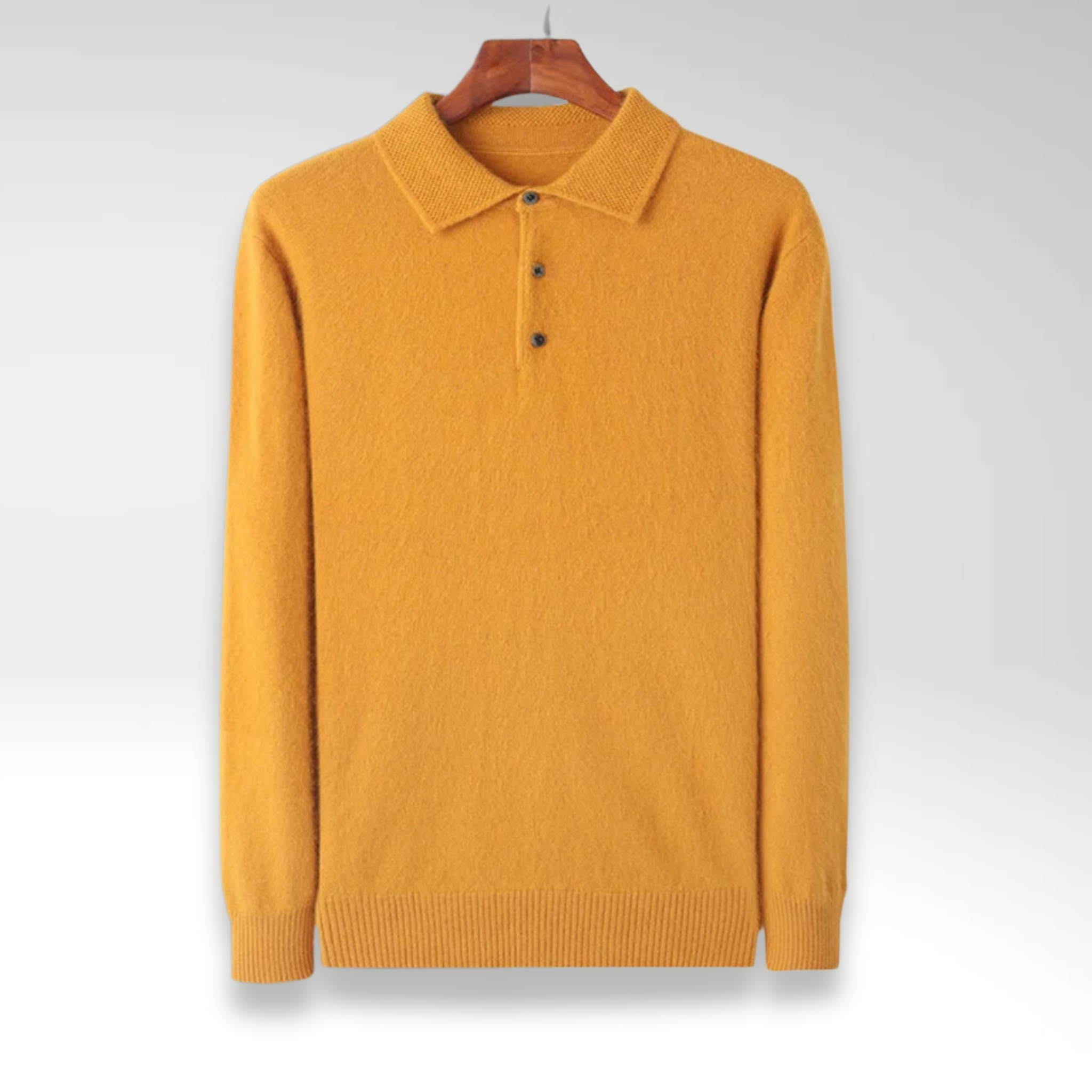 Evoque™ | Mink Cashmere Polo Sweater