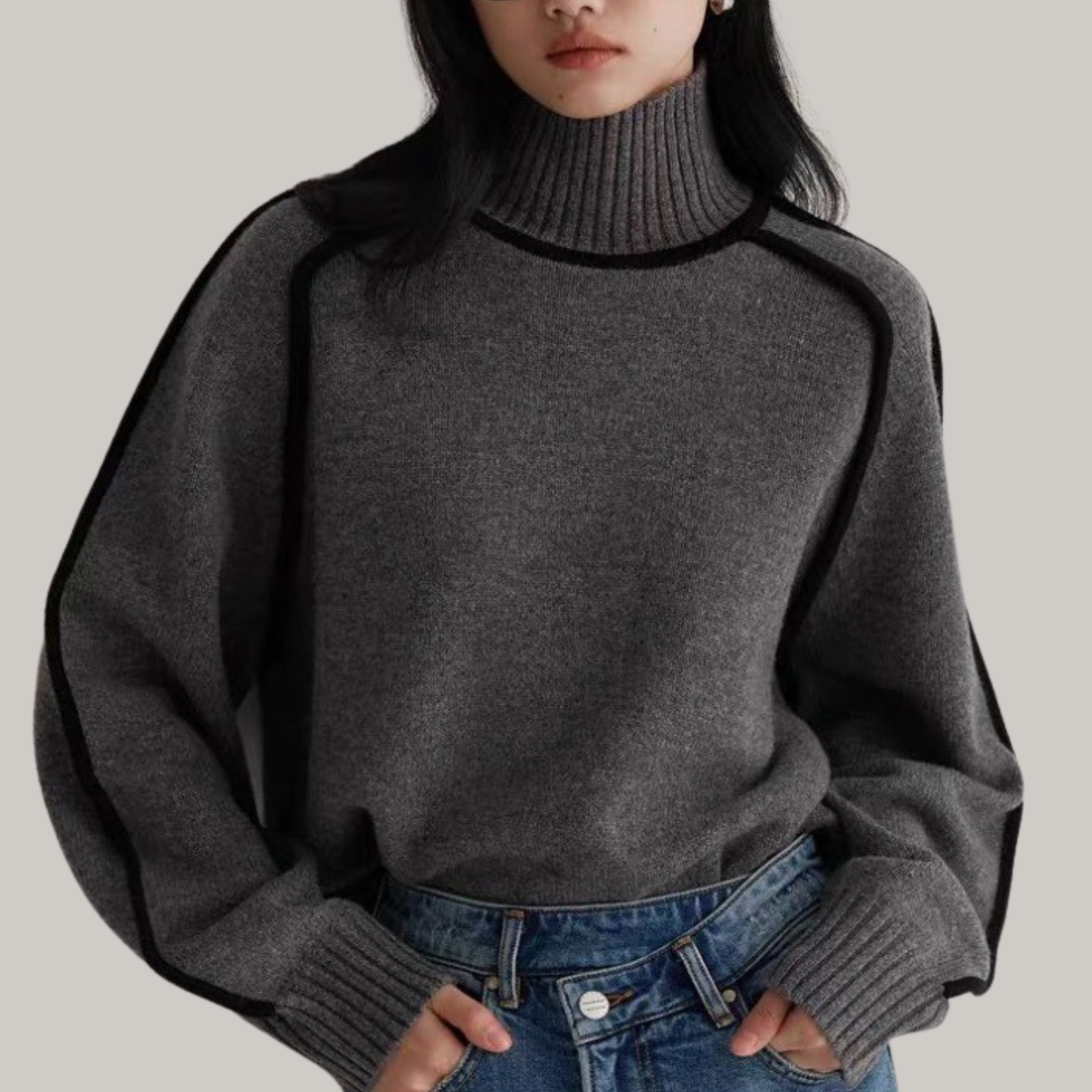 Evoque™ | Comfy Turtleneck Sweater