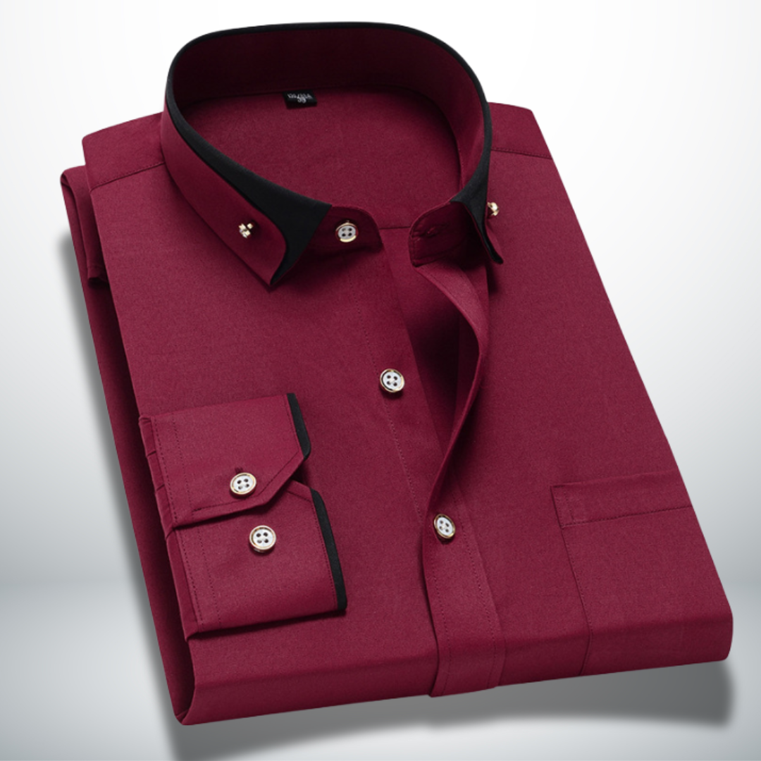 Evoque™ | Classic Contrast Collar Shirt