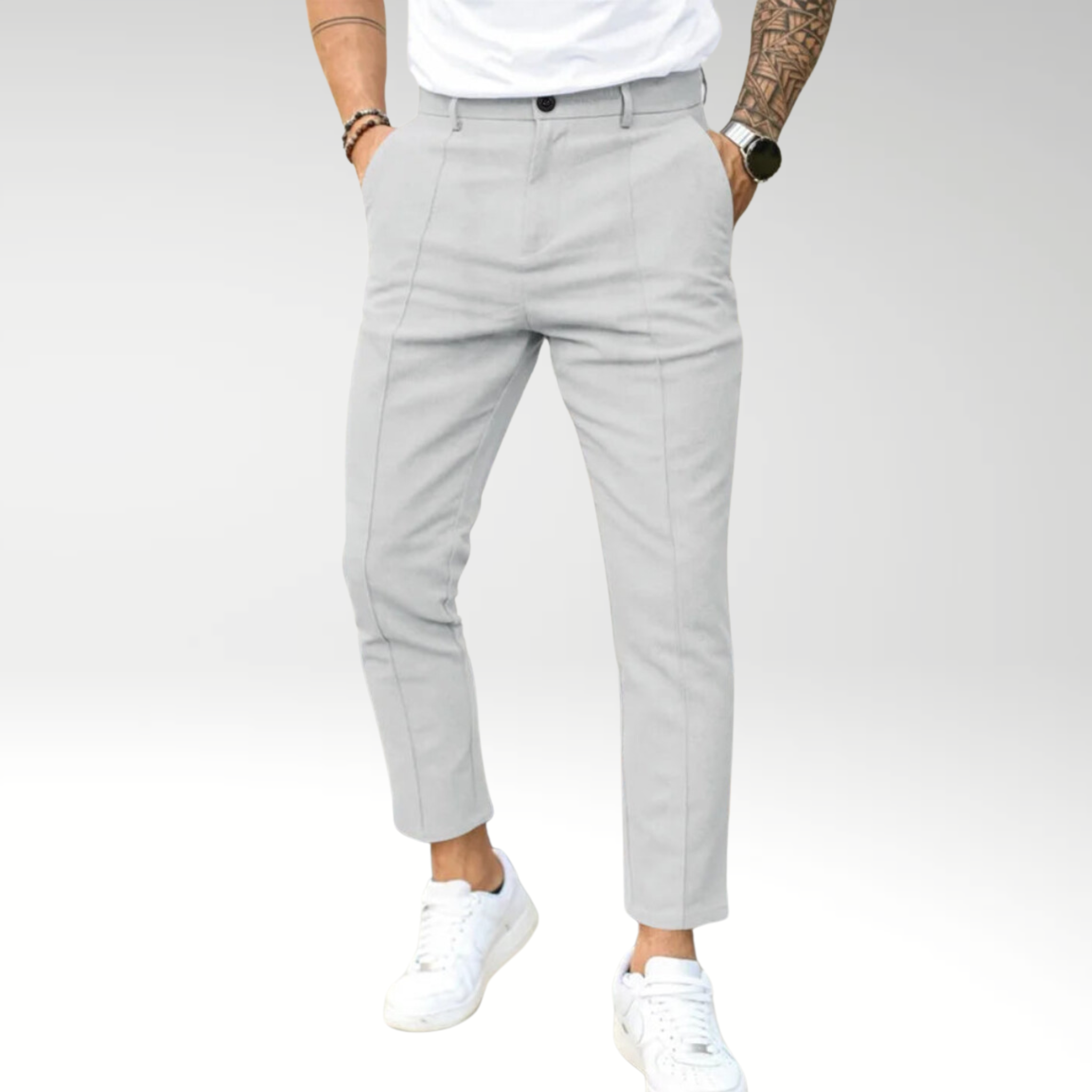 Evoque™ | Classic Business Slim Fit Trousers