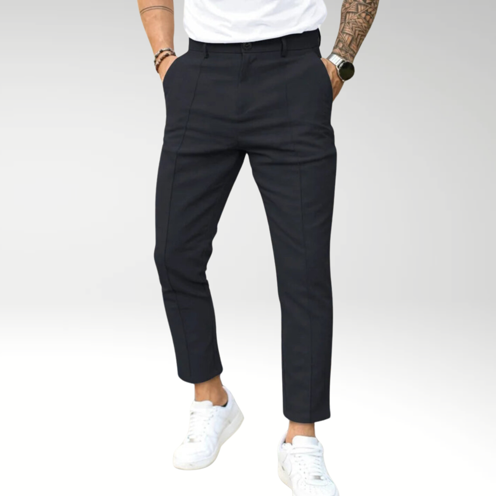 Evoque™ | Classic Business Slim Fit Trousers