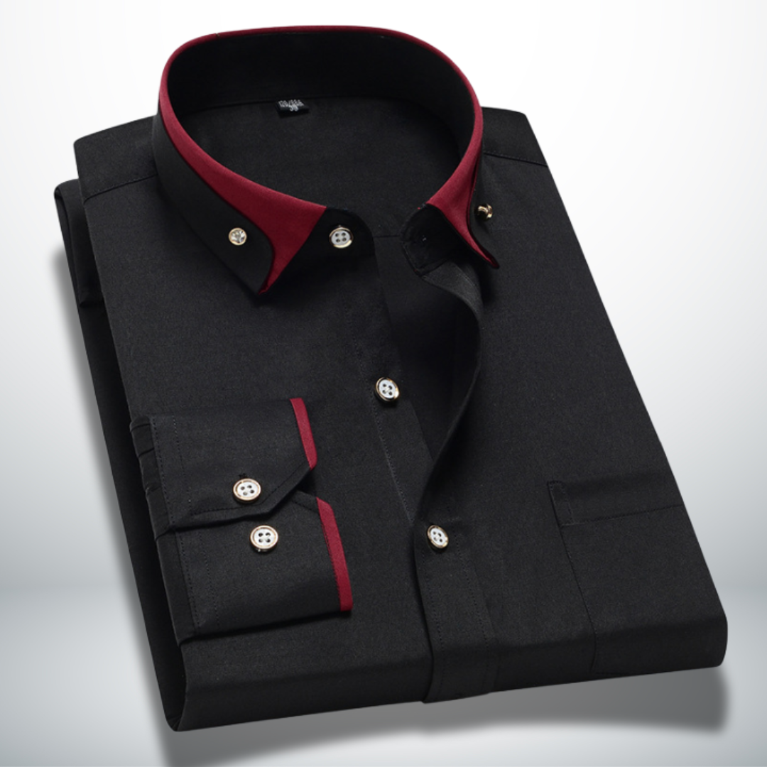 Evoque™ | Classic Contrast Collar Shirt