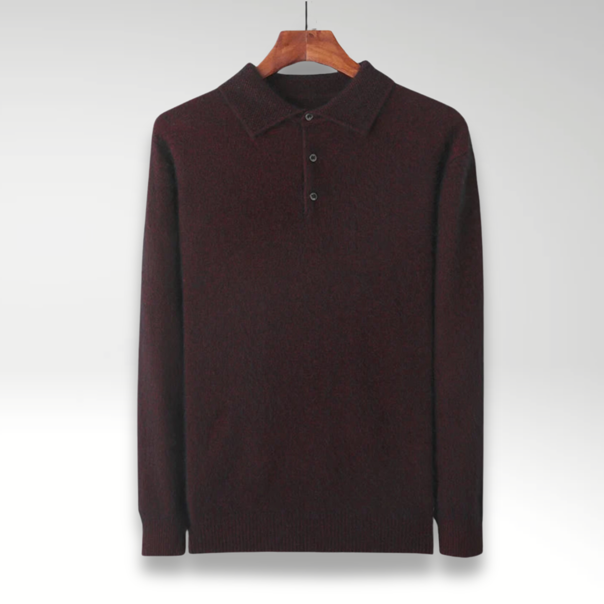 Evoque™ | Mink Cashmere Polo Sweater