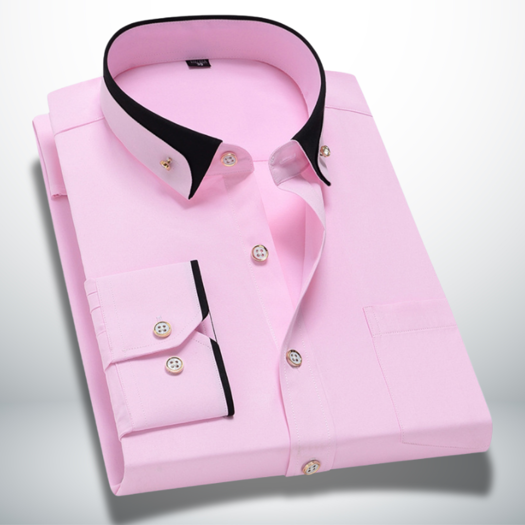 Evoque™ | Classic Contrast Collar Shirt