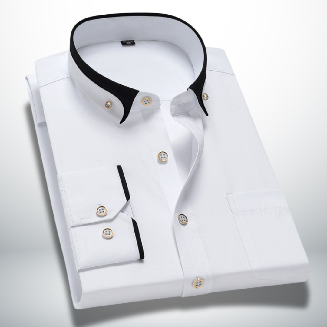 Evoque™ | Classic Contrast Collar Shirt