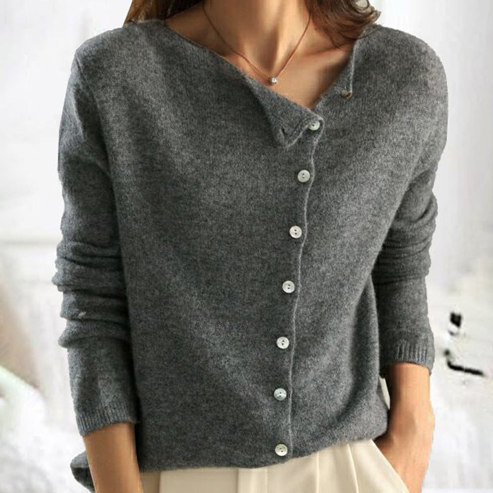 Evoque™ | Classic Buttoned Knit Cardigan