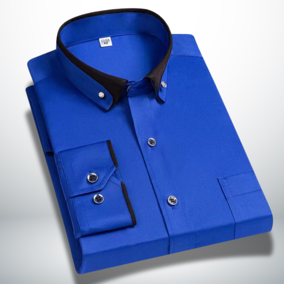 Evoque™ | Classic Contrast Collar Shirt