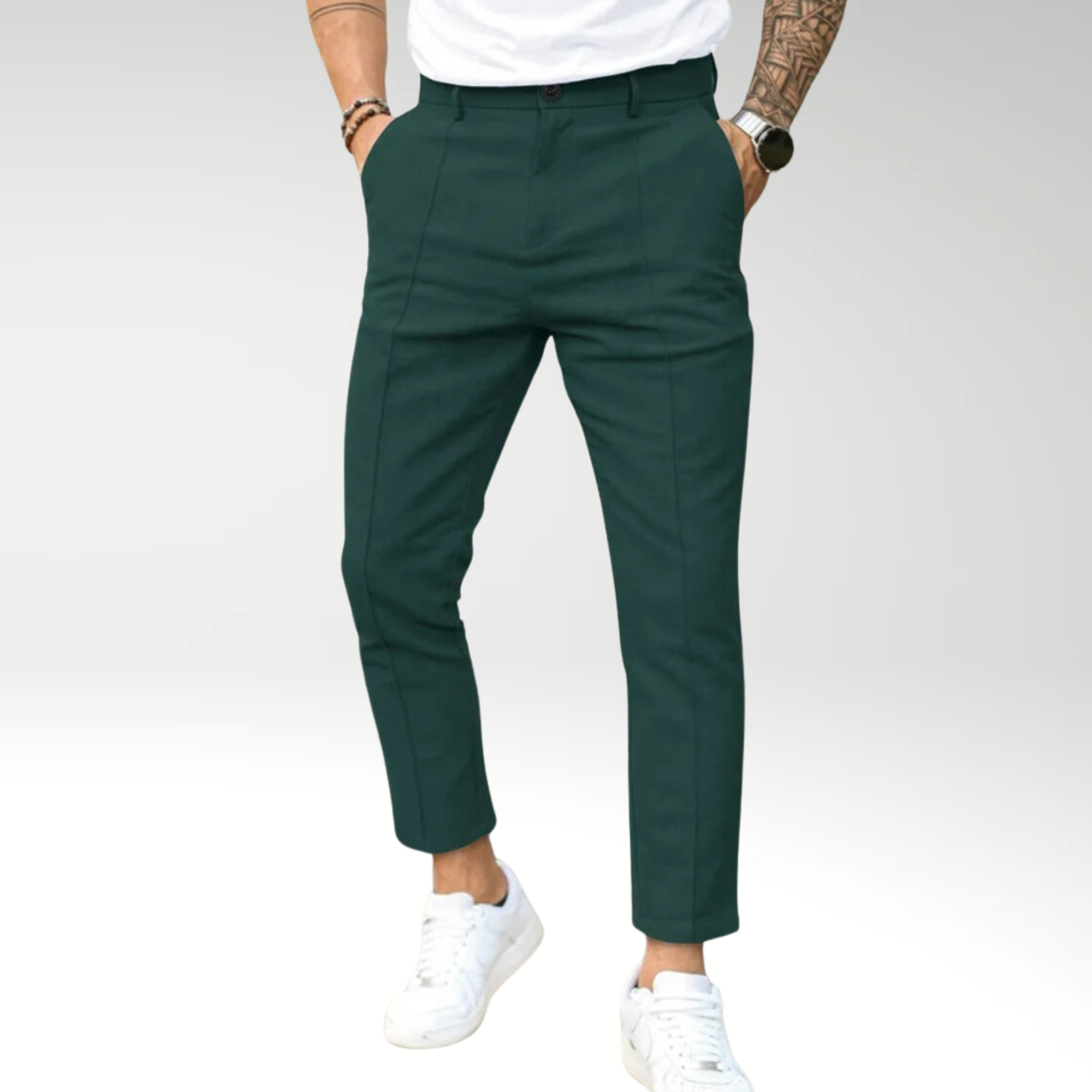 Evoque™ | Classic Business Slim Fit Trousers