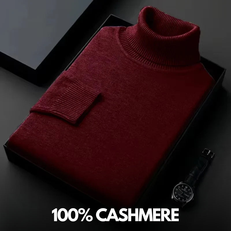 Evoque™ | 100% Cashmere Turtleneck Sweater