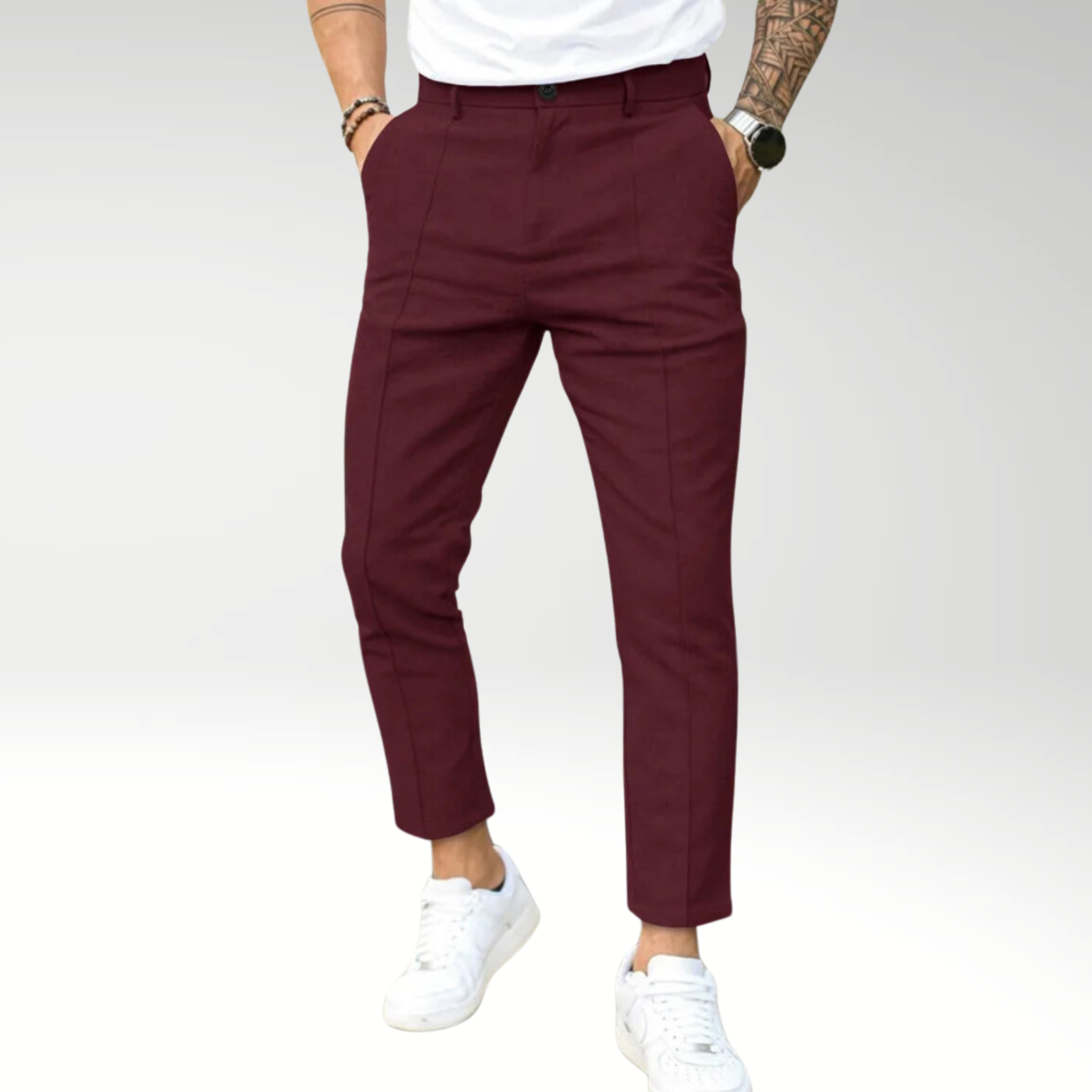 Evoque™ | Classic Business Slim Fit Trousers