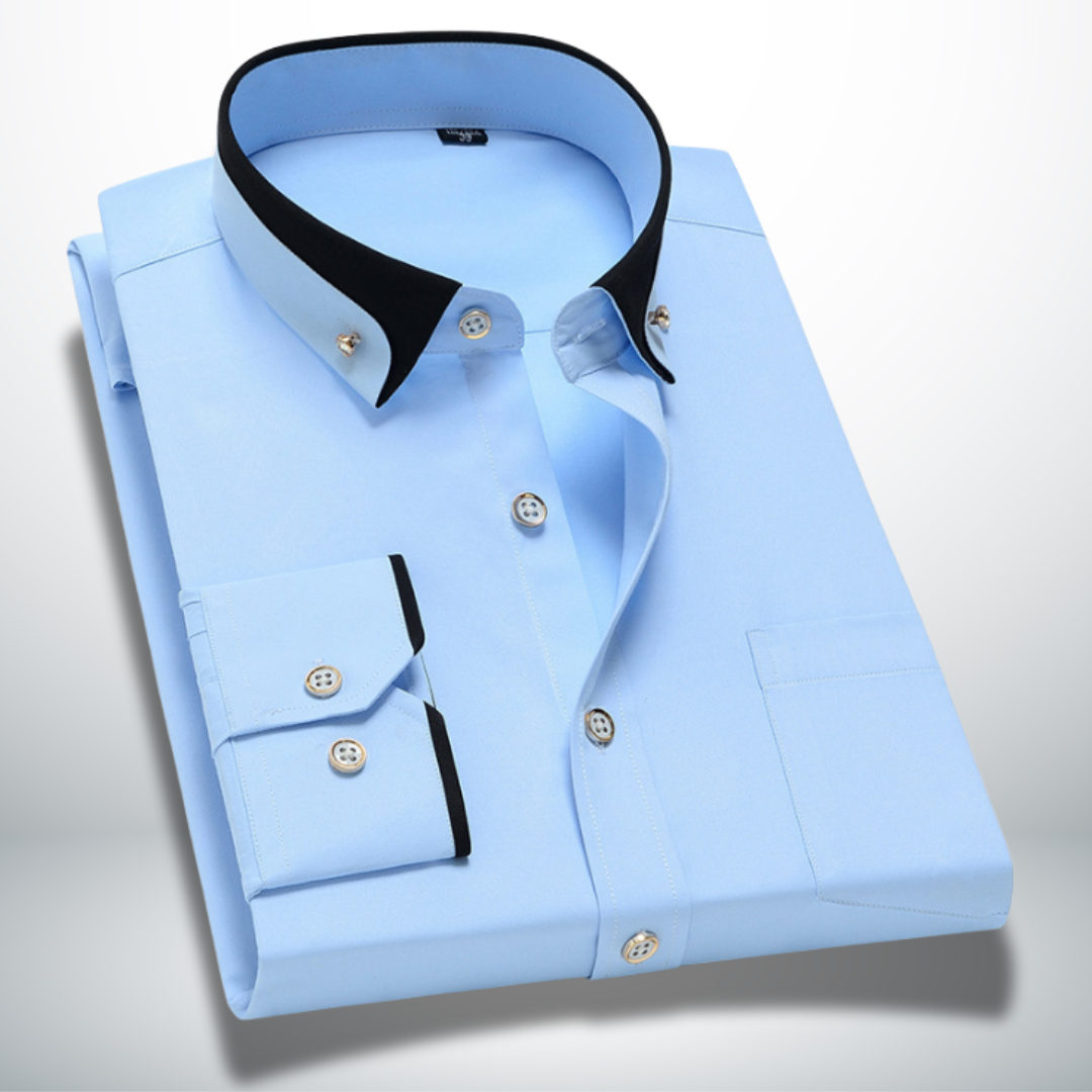 Evoque™ | Classic Contrast Collar Shirt