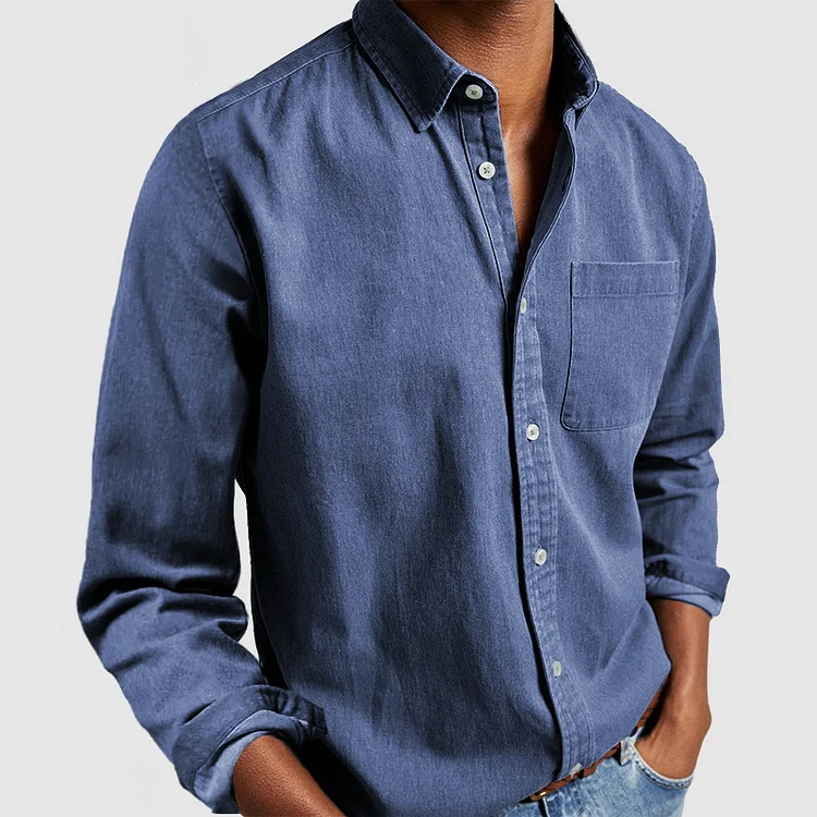 EVOQUE™ | CASUAL FLANNEL BUTTON-UP SHIRT