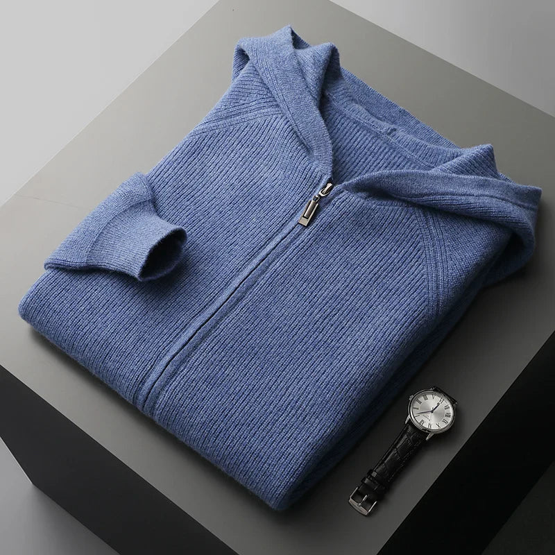 Evoque™ | Luxe Merino Wool Men’s Autumn Hoodie