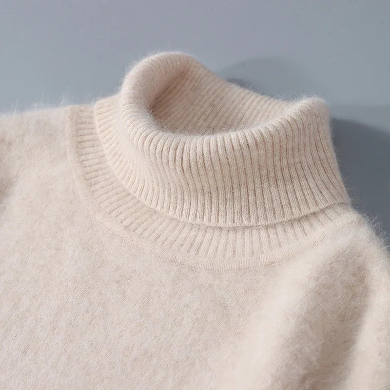 Evoque™ | Premium Mink Cashmere Long Sleeve Sweater