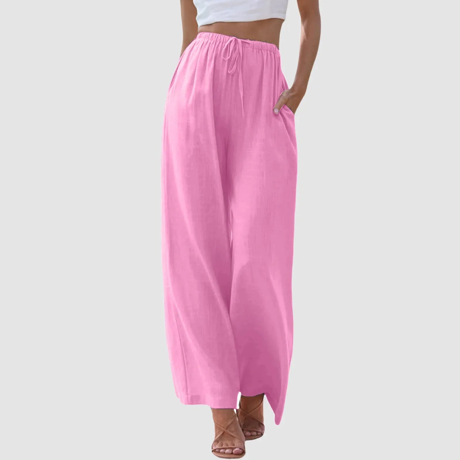 Evoque™ | High-Waisted Wide Leg Trousers