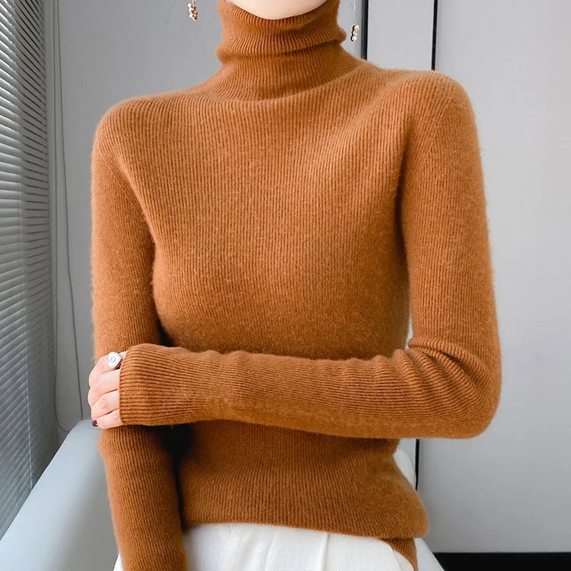 Evoque™ | Luxe Cashmere High-Neck Sweater