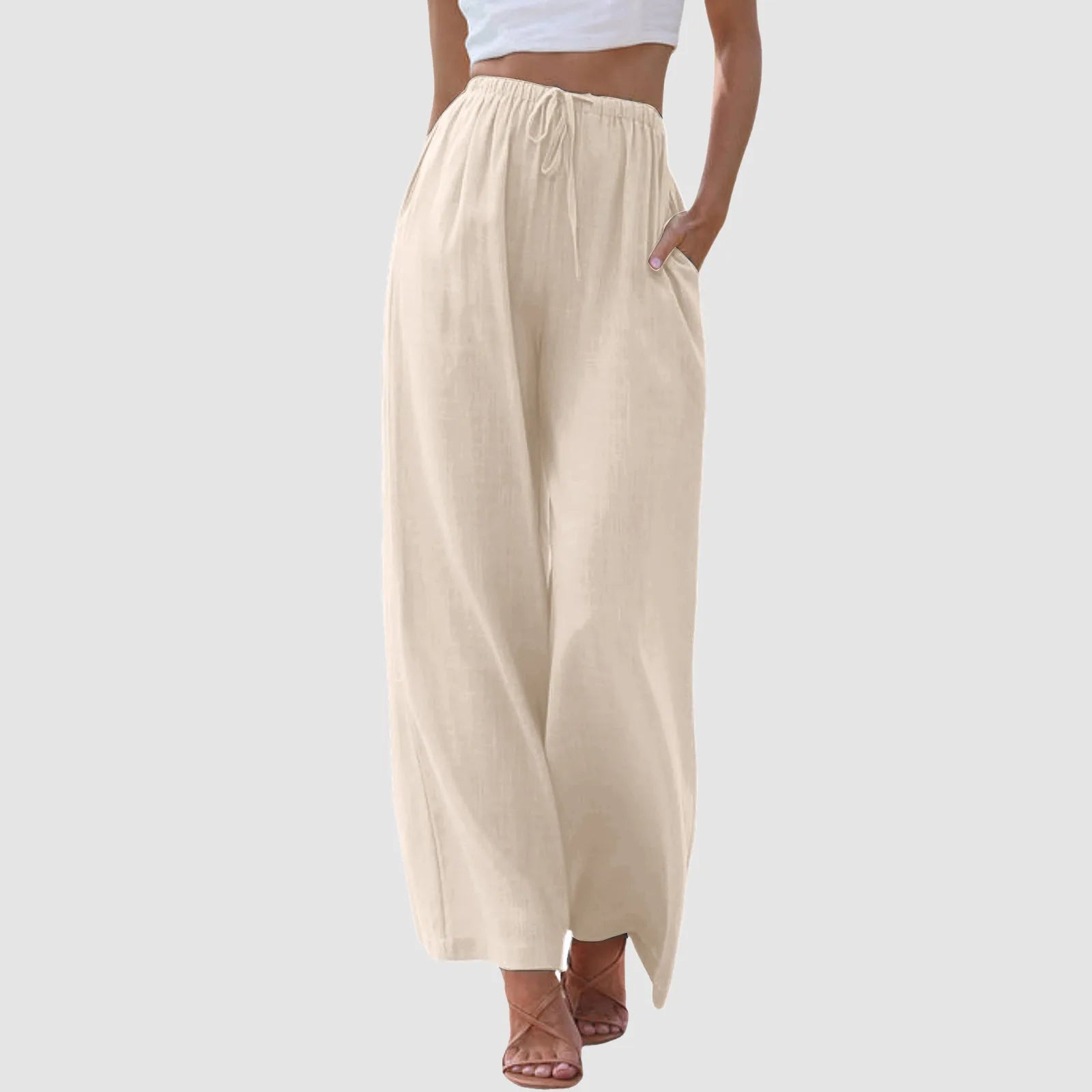 Evoque™ | High-Waisted Wide Leg Trousers