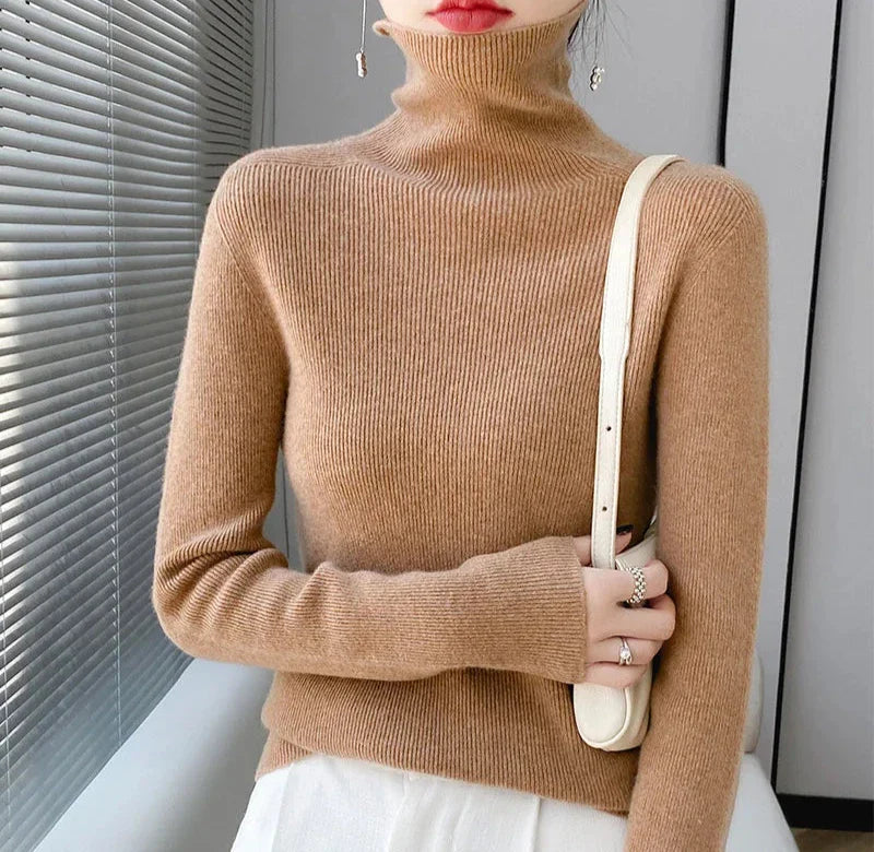 Evoque™ | Luxe Cashmere High-Neck Sweater