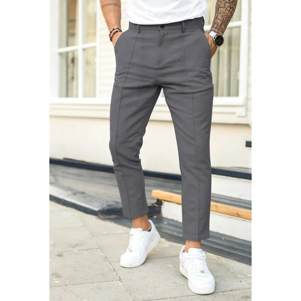 Evoque™ | Classic Business Slim Fit Trousers