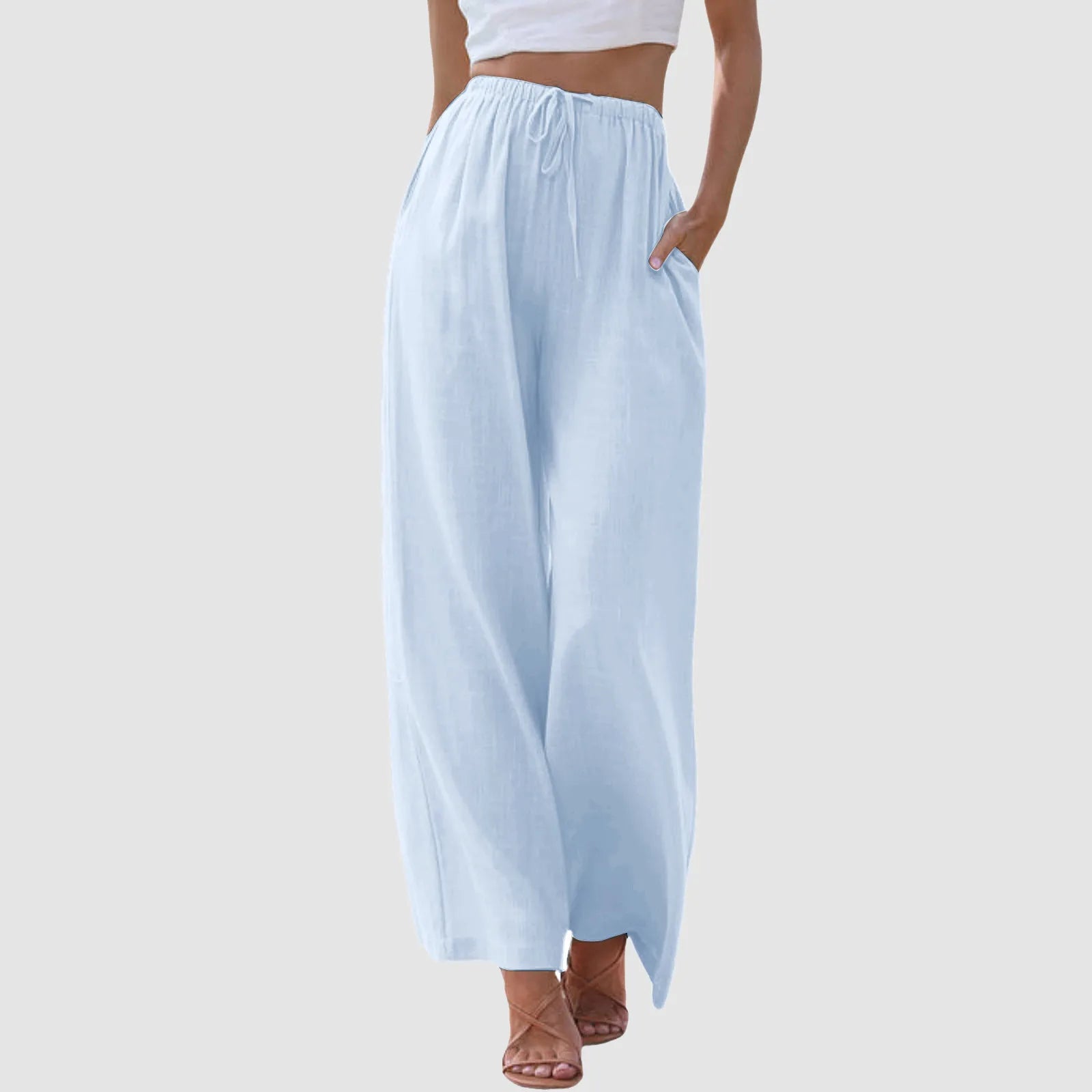 Evoque™ | High-Waisted Wide Leg Lounge Trousers