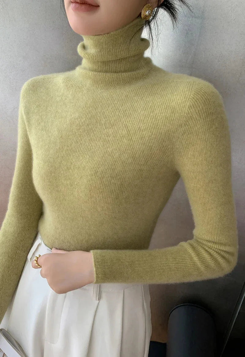 Evoque™ | Luxe Cashmere High-Neck Sweater