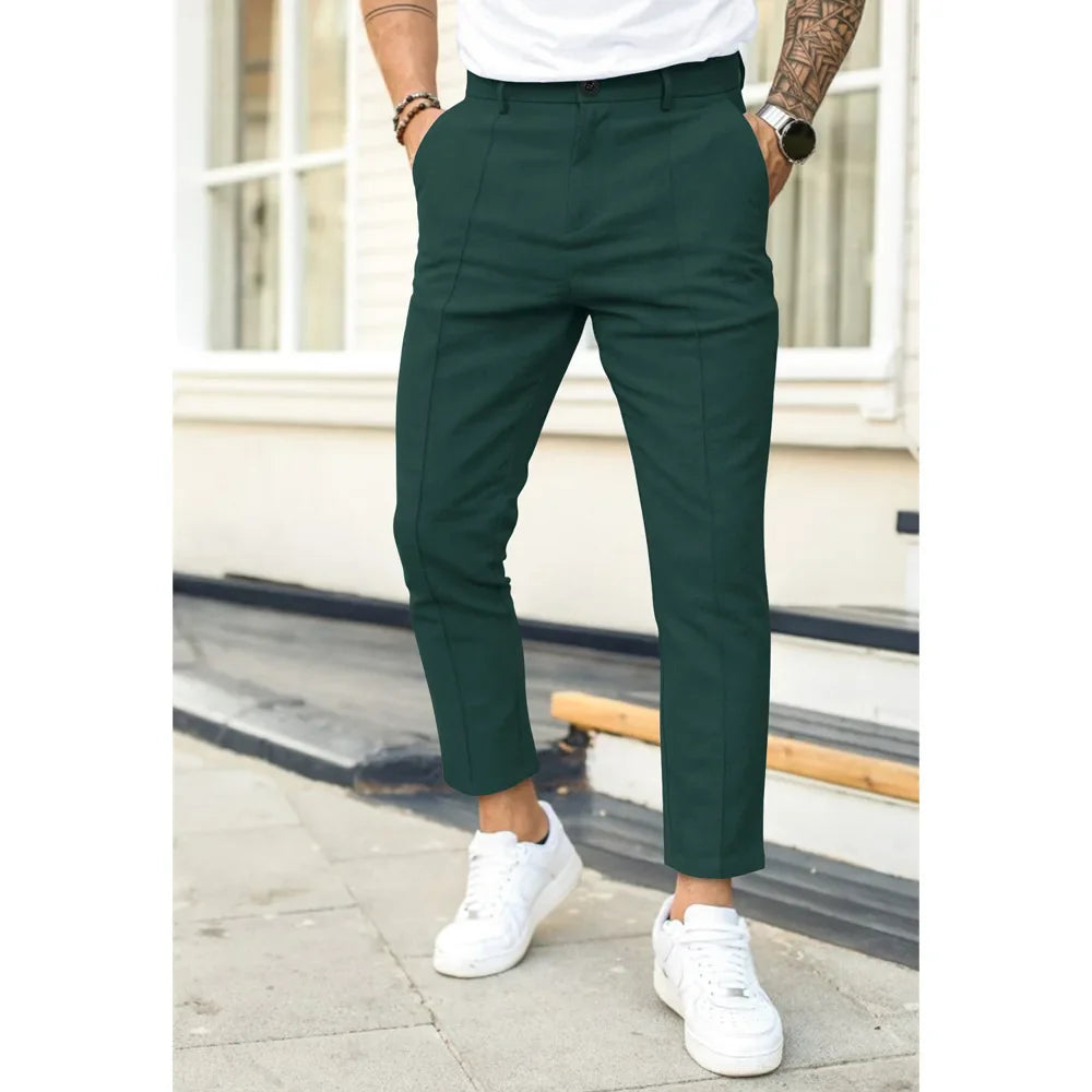 Evoque™ | Classic Business Slim Fit Trousers