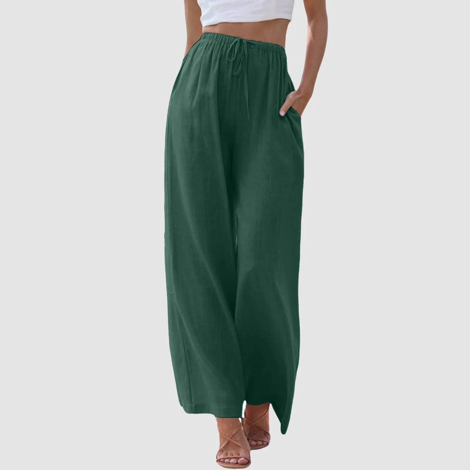 Evoque™ | High-Waisted Wide Leg Lounge Trousers