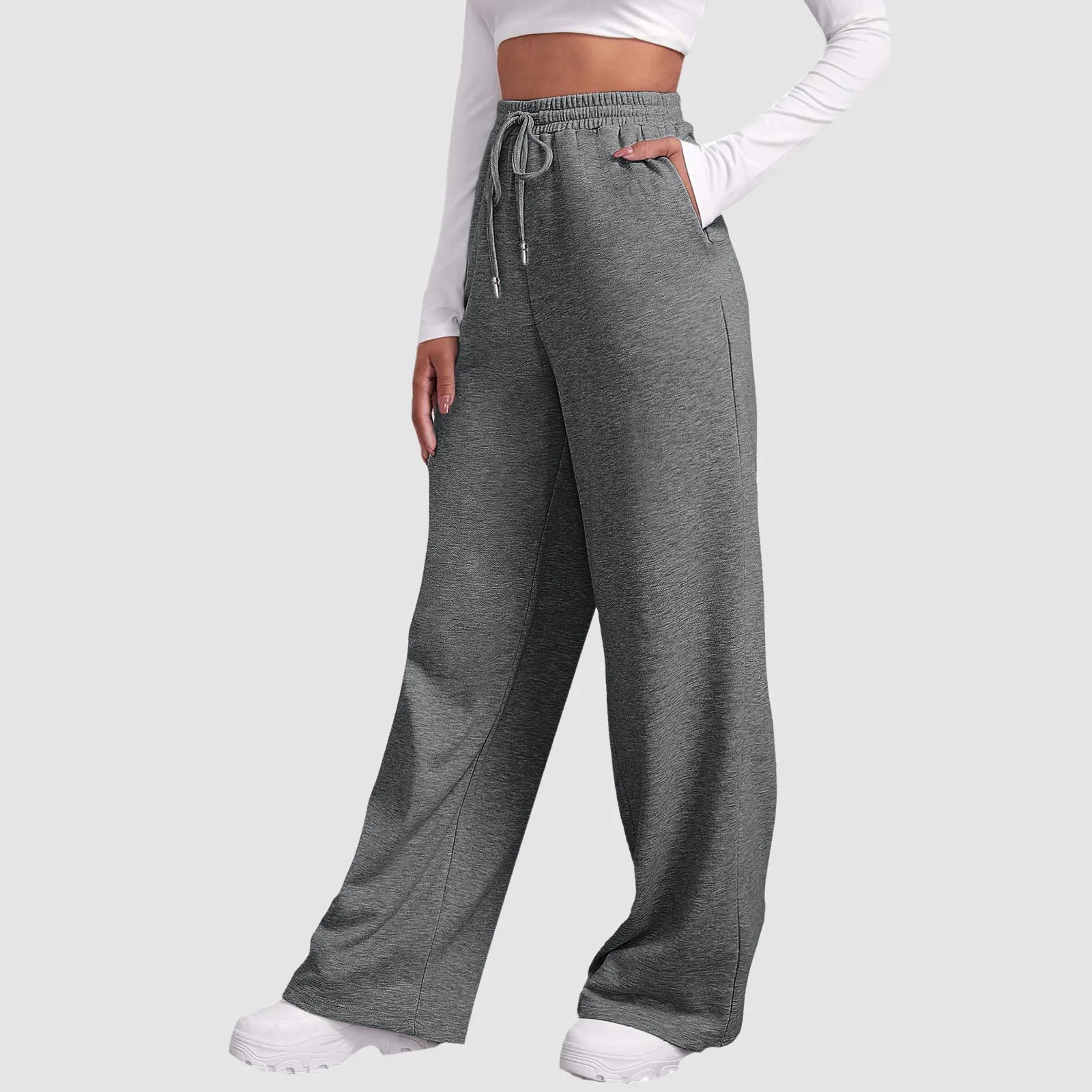 Evoque™ | Wide Leg Relaxed Fit Joggers