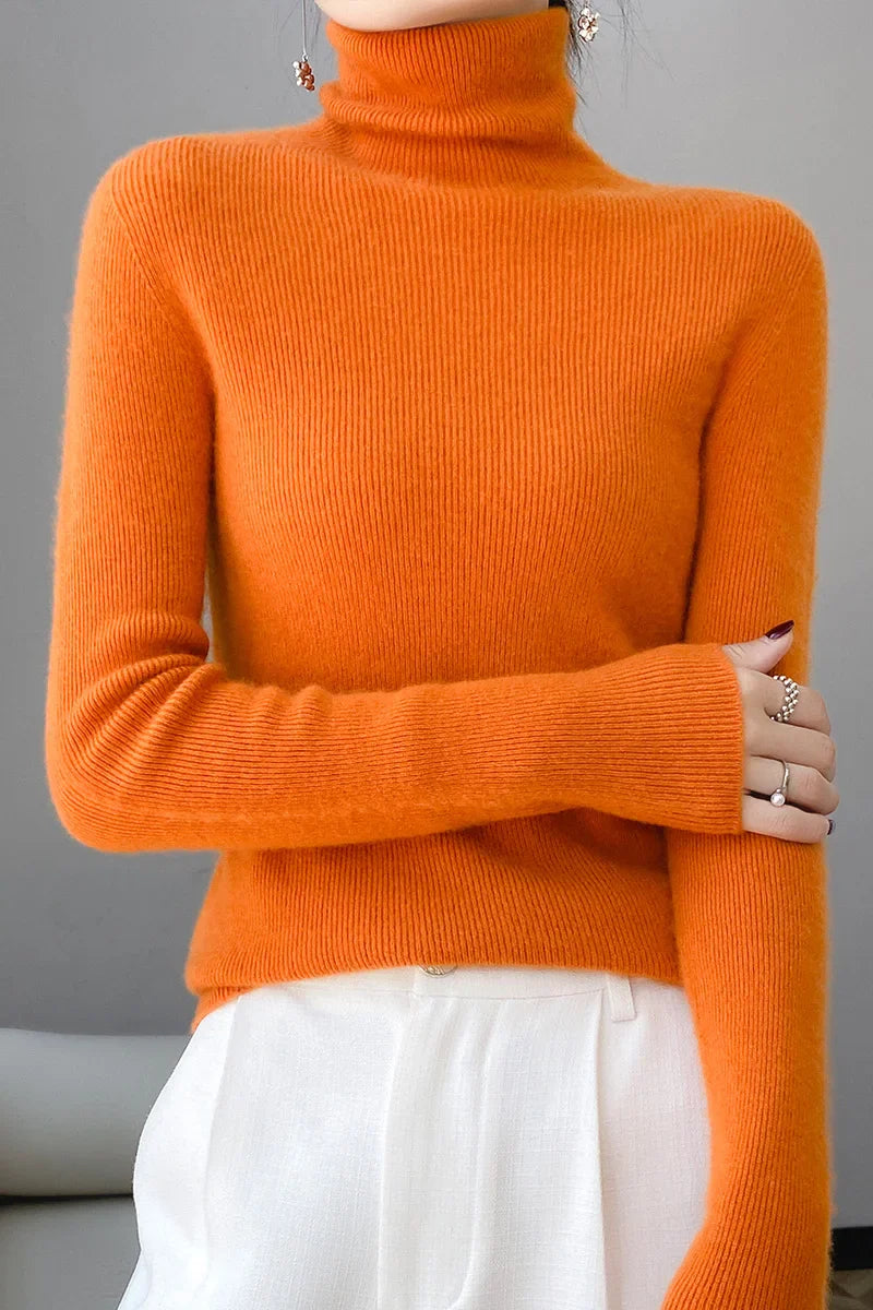 Evoque™ | Luxe Cashmere High-Neck Sweater