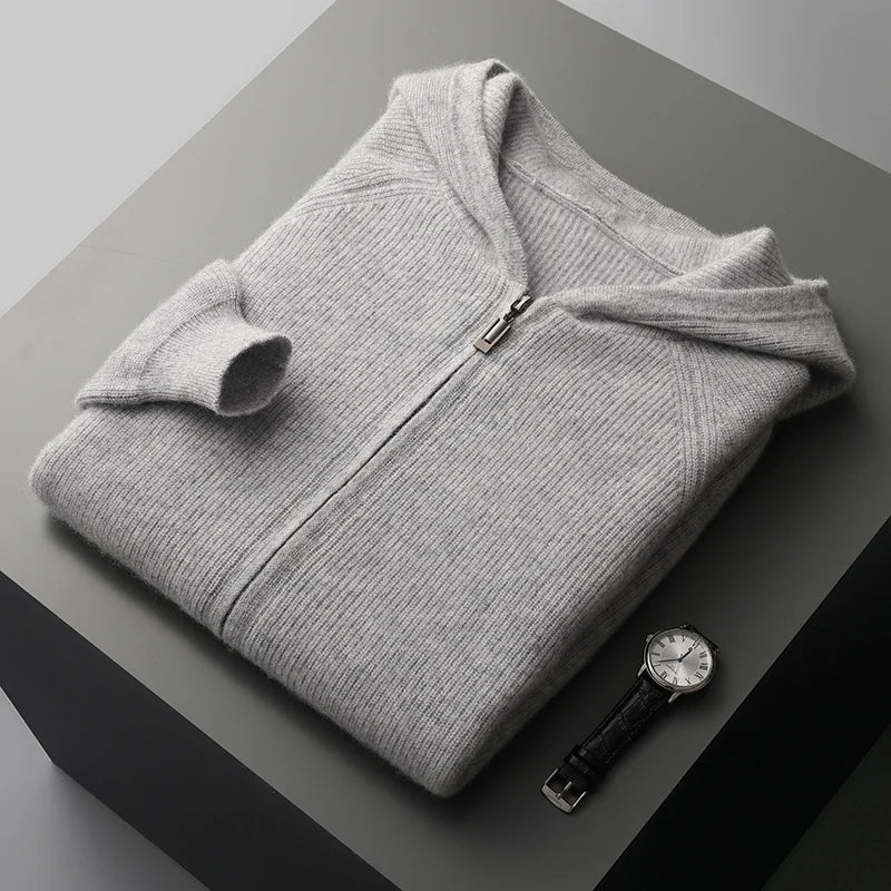 Evoque™ | Luxe Merino Wool Men’s Autumn Hoodie