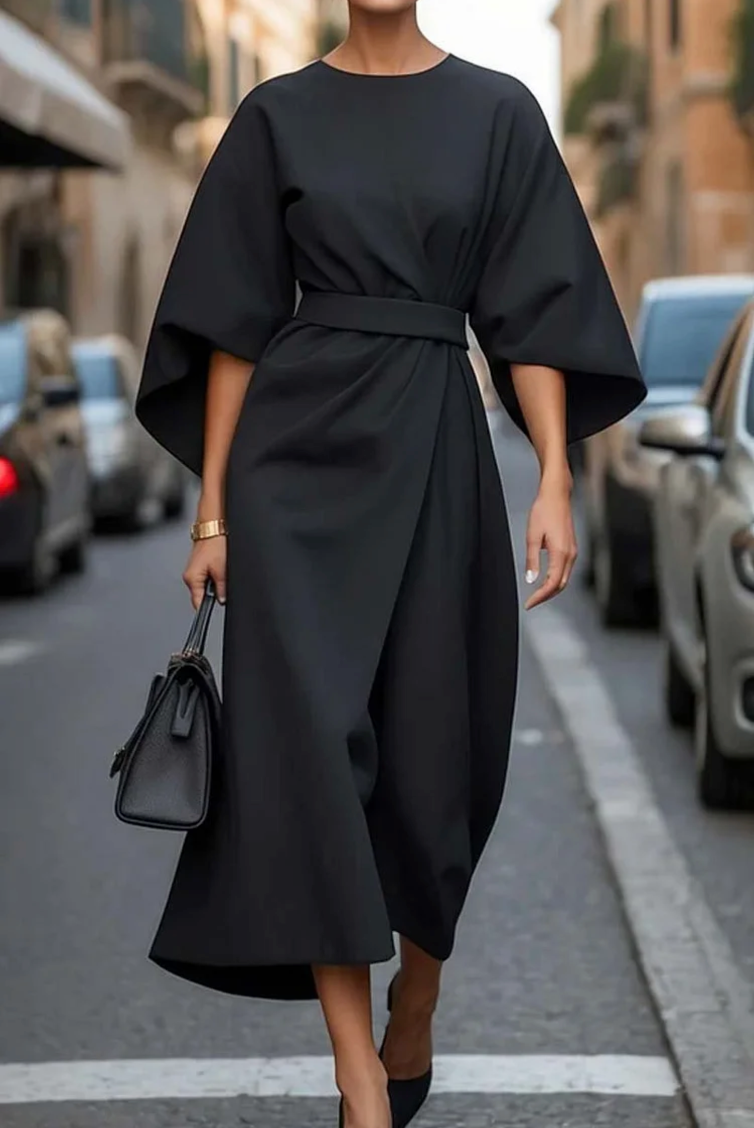 EVOQUE™ | ELEGANT DOLMAN SLEEVE DRESS