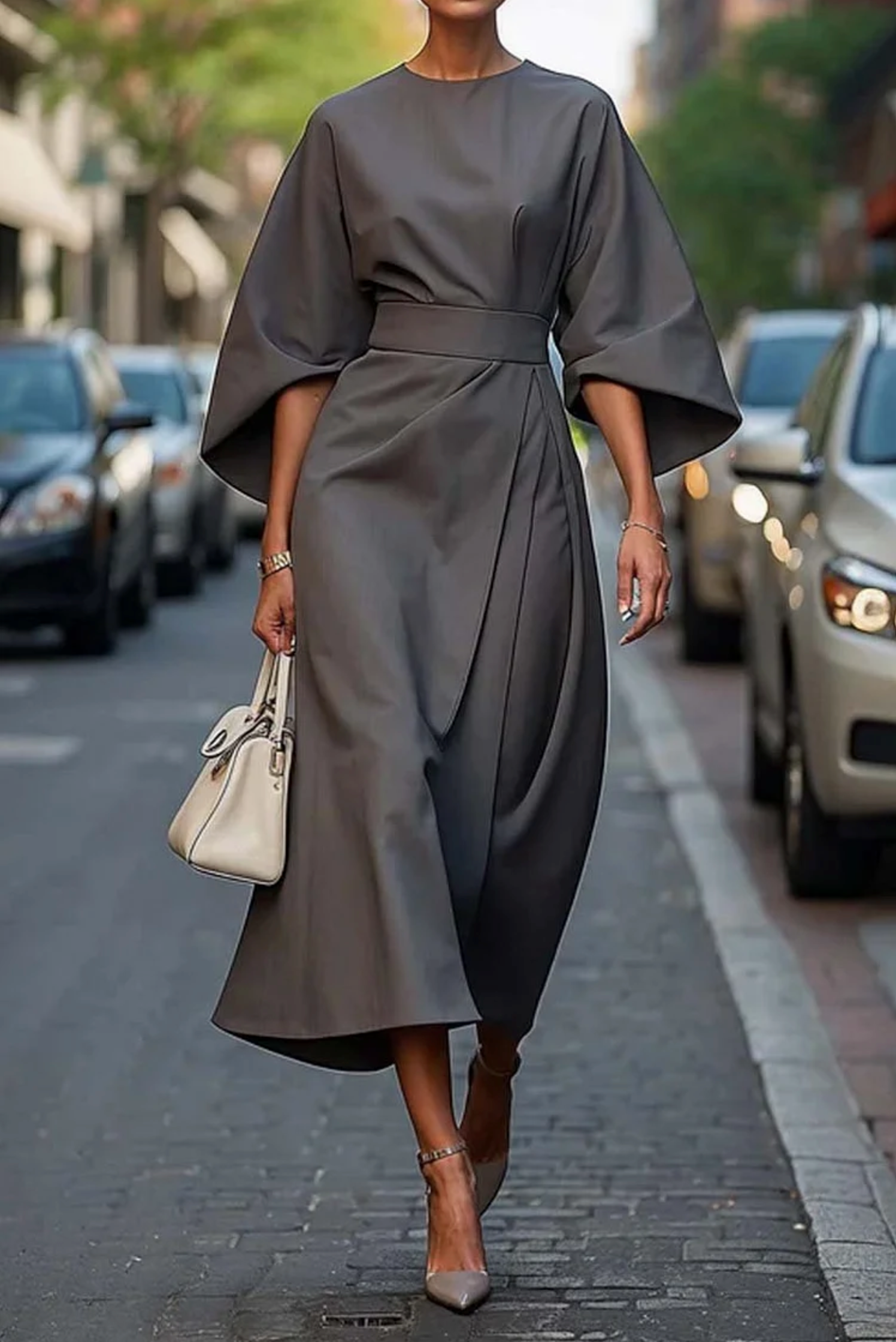 EVOQUE™ | ELEGANT DOLMAN SLEEVE DRESS