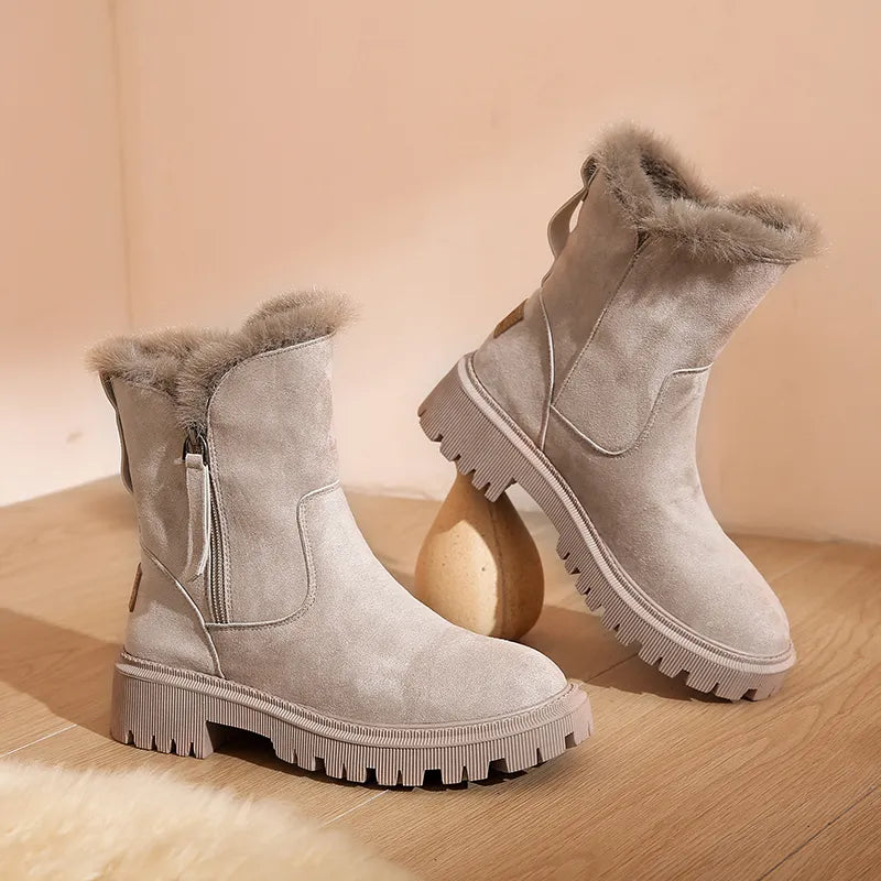 EVOQUE™ | Cozy Faux Fur Lined Ankle Boots