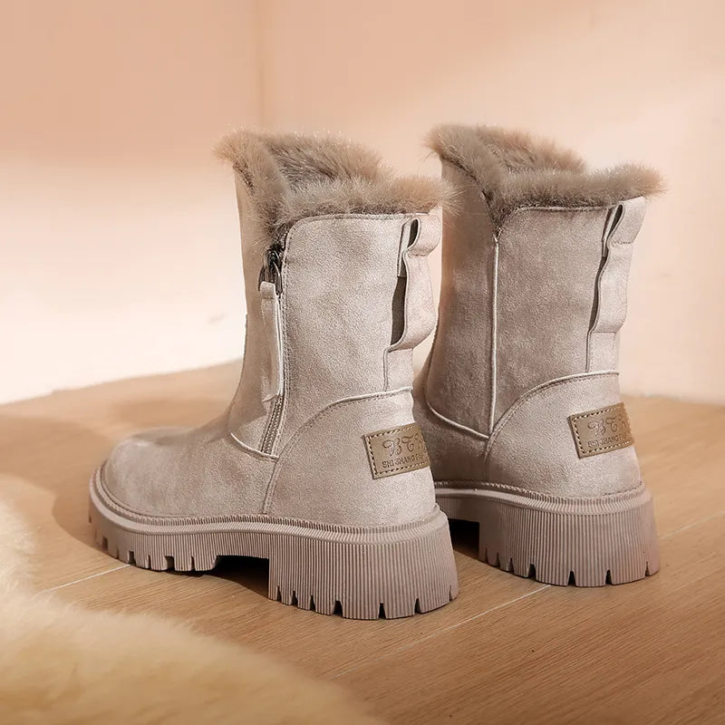 EVOQUE™ | Cozy Faux Fur Lined Ankle Boots