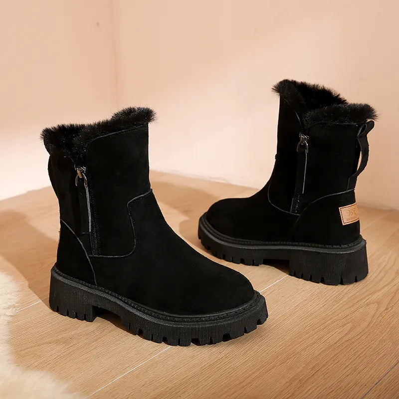 EVOQUE™ | Cozy Faux Fur Lined Ankle Boots