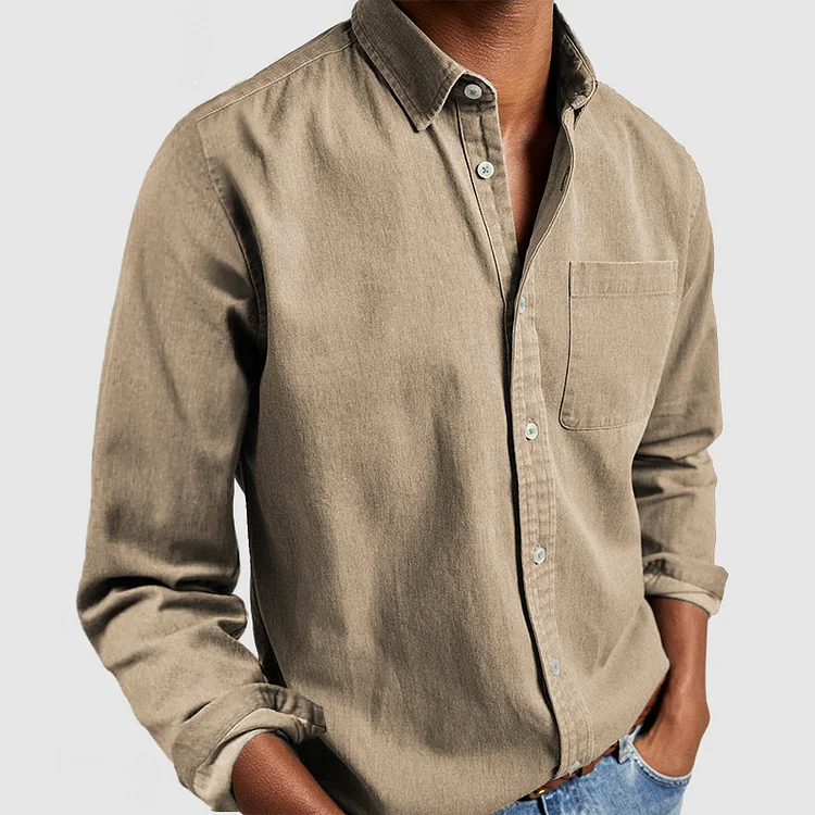 EVOQUE™ | CASUAL FLANNEL BUTTON-UP SHIRT