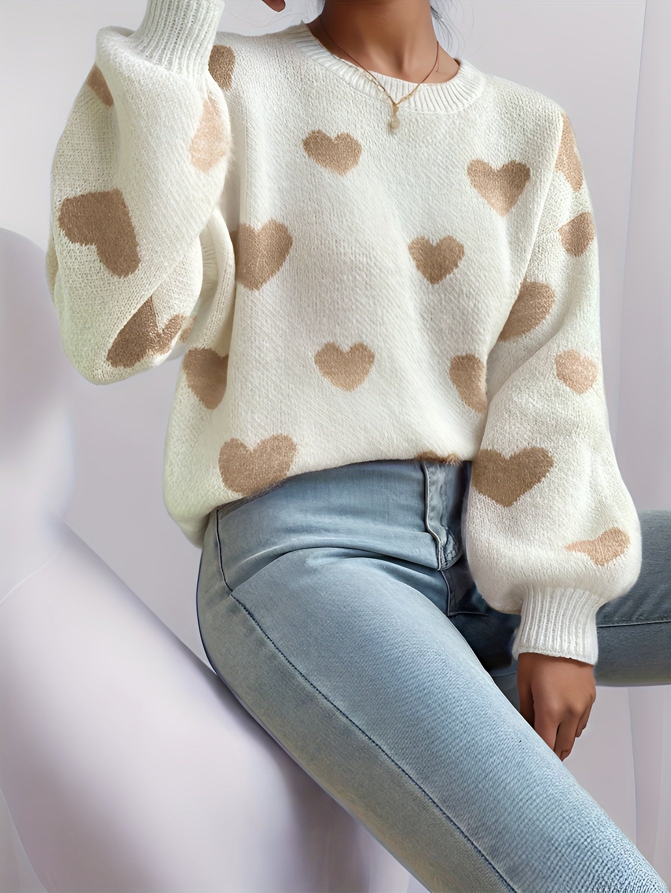 Evoque™ | Heart Knit Sweater