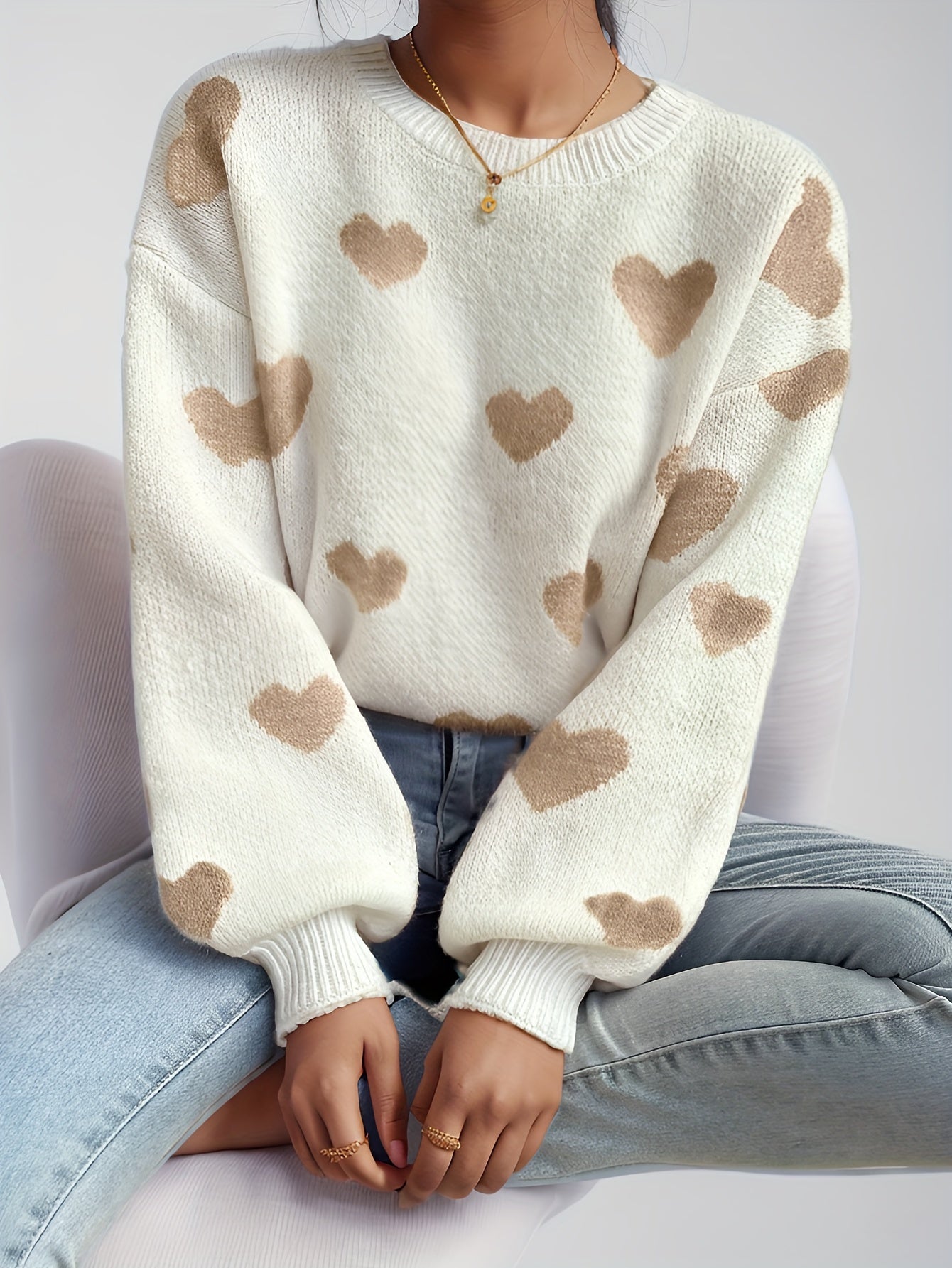 Evoque™ | Heart Knit Sweater