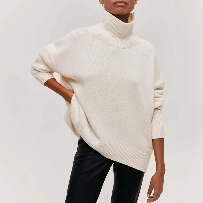 EVOQUE™ | HIGH-NECK OVERSIZED SWEATER