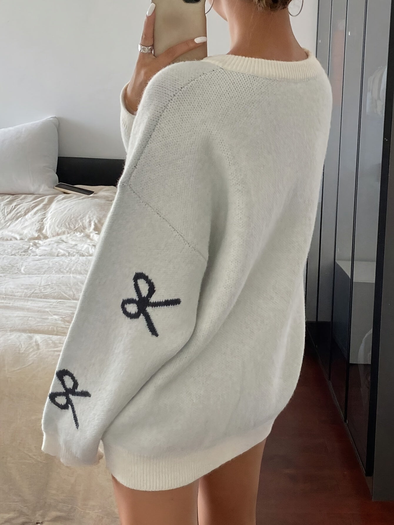 Evoque™ | Bow Detail Knit Sweater