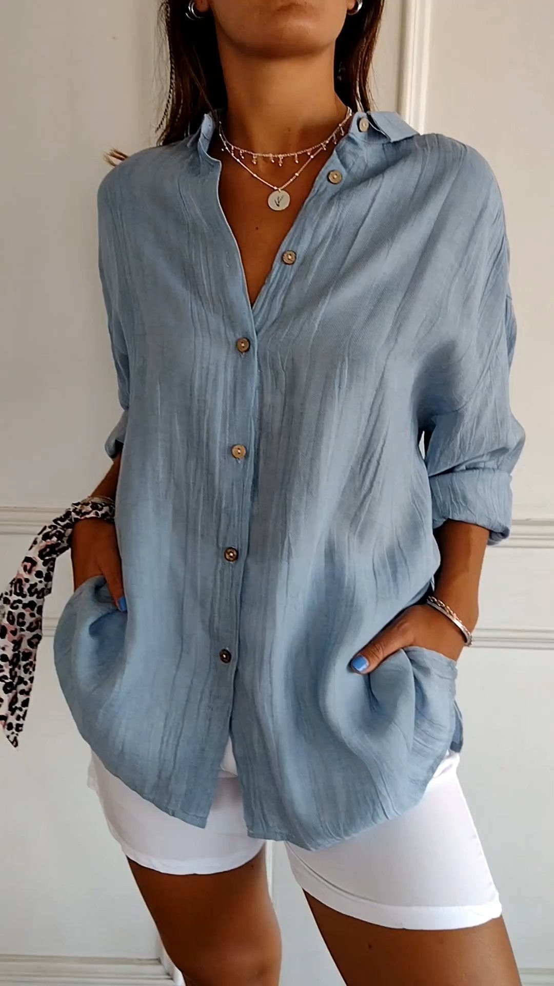 EVOQUE™ | Casual Chic Button-Down Blouse