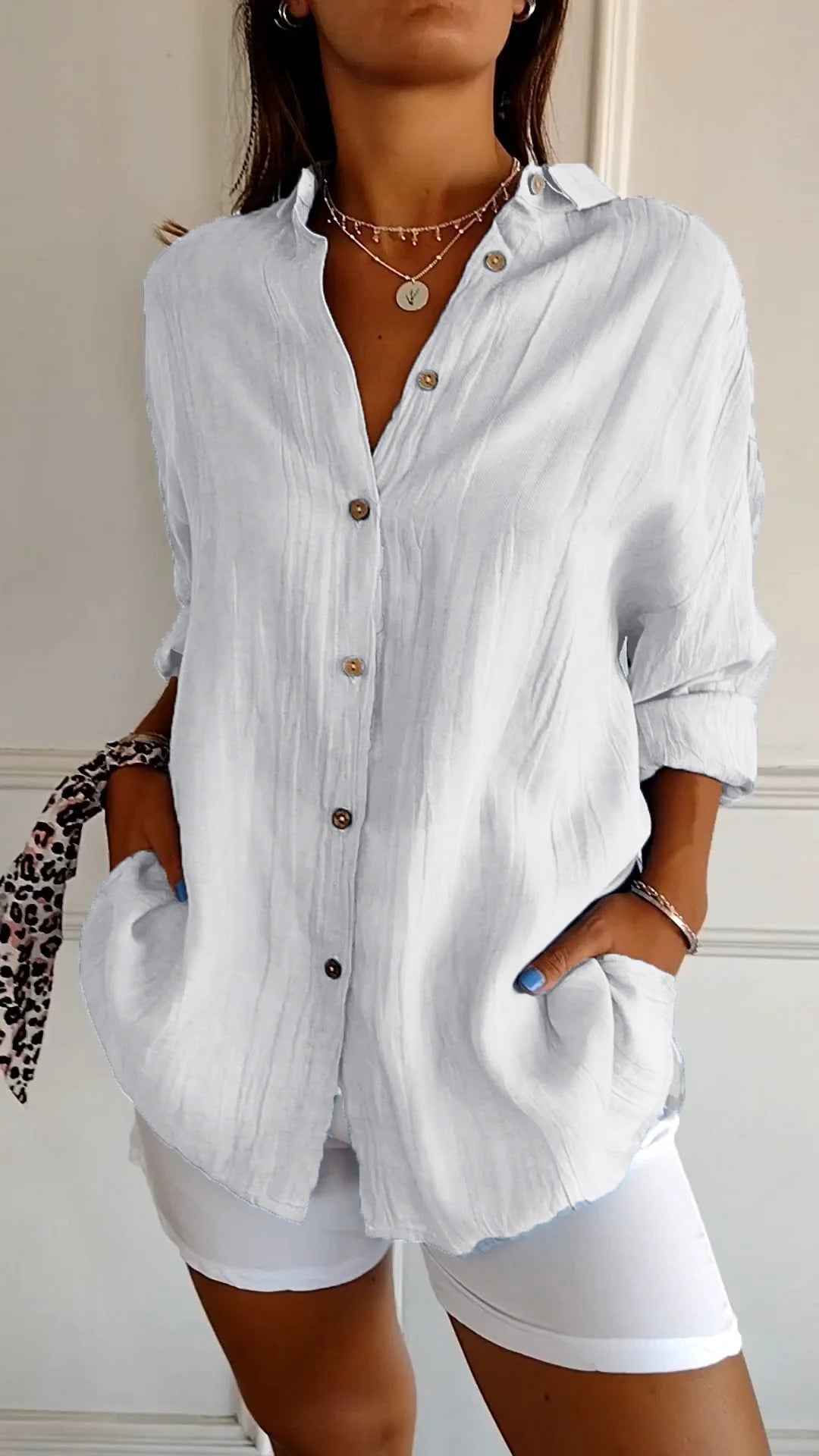 EVOQUE™ | Casual Chic Button-Down Blouse