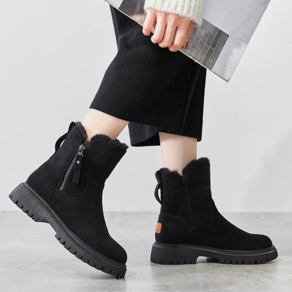 EVOQUE™ | Cozy Faux Fur Lined Ankle Boots